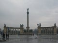 Wintry memorial, Budapest Royalty Free Stock Photo